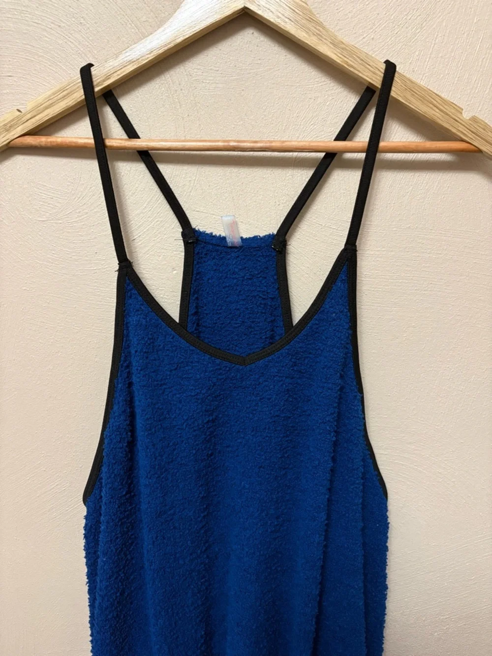 Free People Hot Shot Cuddle Up Fleece Onesie Jumpsuit Blue Black Size Small Rare